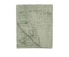 Meyco 453021 Plaid hydrophile en mousseline 100% coton 75 x 100 cm 3 épaisseurs Fine Lines série double face Motif Forest Green