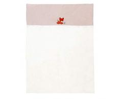 Nattou Couverture Oscar le Renard pour Bébé, 100 x 135 cm, Fanny et Oscar, Blanc/Beige
