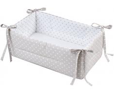 Italbaby Bebe Pois Réducteur de lit bébé, gris tourterelle
