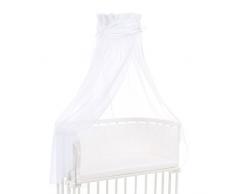 babybay Ciel de Lit en Coton Organique avec Nœud Convient pour Tous Modèles Blanc 1 Unité