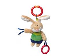 sigikid, Garçon, Doudou Clip Lapin avec Anneau de Dentition, Blue Collection, Vert/Bleu, 41842
