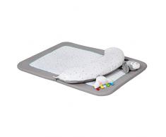 Clevamama Tapis de jeu et coussin pour bébé, gris