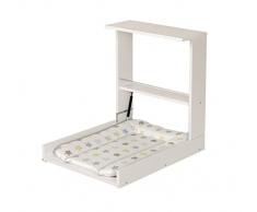 Geuther Table à Langer Murale Wicki, Bois, Blanc, matelas motif: Etoiles