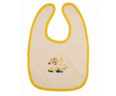 BIECO 44510001 - bavoirs en coton à motif beige et zèbre, 38 x 26 cm, avec fermeture velcro, de 0 mois