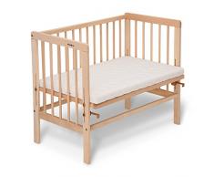 FabiMax Lit dappoint BASIC Naturel, avec Matelas COMFORT