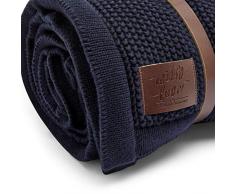 The Little Green Sheep Couverture en Polaire tricotée Biologique pour bébé