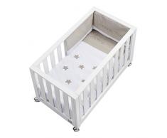 cotinfant Look at me – Berceau de Co-Dodo 60 x 120 cm avec matelas et textile blanc/marron