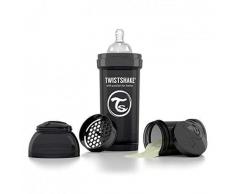 Twistshake Biberon Anti-Colique/Tétine en Silicone Noir 260 ml