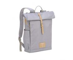 Sac à dos à langer LÄSSIG avec matelas à langer, fixation pour poussette, chauffe-biberon, produit durable et résistant à leau gris gris