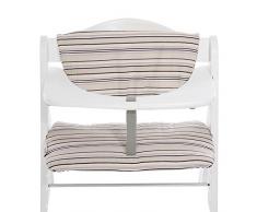 Hauck Highchair Pad Deluxe, Coussin Chaise Haute pour Hauck Alpha+ et Beta+, Fixation et Nettoyage Facile, Coussin pour Assise et Dossier, Multicolor Beige