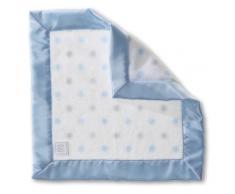 SwaddleDesigns Doudou Lovie, Pois Bleu Pastel et Gris Argenté