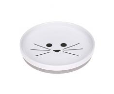LÄSSIG Assiette en Porcelaine Little Chums Chat, Gris