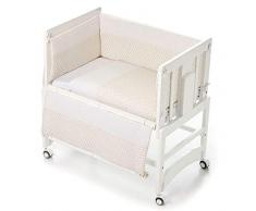 Bolin Bolon BO9072443187 Berceau Allegra Blanc 5 en 1 + Tissu Beige Angy Stelline