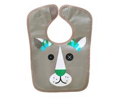 LES DEGLINGOS Bavoir Bi-matière Jélékros Le Lion