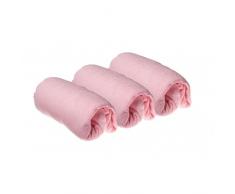 Lot de 3 Housses pour Matelas à Langer coton 50x70-7 coloris disponibles (Rose)