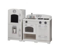 Cuisine enfant Little Chef dinette en bois blanche fille garçon jeux TD-11413W
