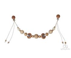 By Baby Bubbles ST01-WT00 Guirlande pour poussette Blanc/gris