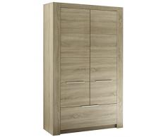 Maisonnerie 1483-612-45 Chambre Bébé Armoire Création Carlotta Chêne clair rugueux, LxHxP 106x190x53 cm