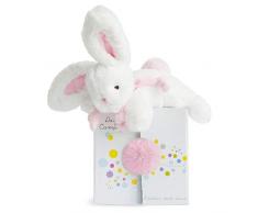 Doudou et Compagnie Coucou Doudou Forme Lapin Rose Sorbet