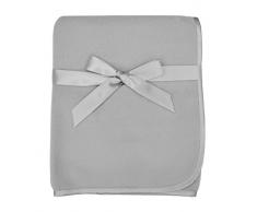 American Baby Company Couverture en polaire avec bordure en satin, 3 x 20,3 cm, gris