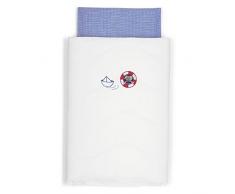 Sterntaler Literie pour Bébé, Oreiller et Couverture, Éléphant Erwin, Âge : Dès la Naissance, Dimensions : 80 x 80 cm, Blanc