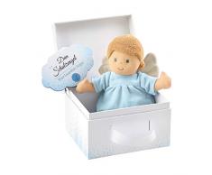 Sterntaler Peluche Musicale Ange Gardien, Boîte à Musique Intégrée, Taille : 27 cm, Bleu
