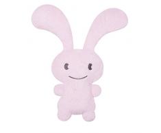 TROUSSELIER - Doudou avec Hochet - Funny Bunny - 24 cm de haut - Moderne Chic - Idéal Cadeau de Naissance - Lavable en Machine - Colori Rose