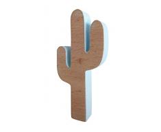 Blossom Paris Ananas Crochet mural, Bleu clair/bois