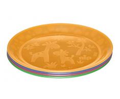 Nip Set de 4 assiettes sans bisphénol A ornées d’un joli motif pour enfants et bébés à partir de 6 mois Fabriqué en Allemagne