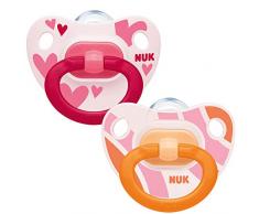 Nuk classique Happy Days Silicone Sucettes (0?6 m, étoiles)