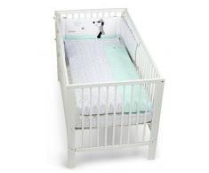 STERNTALER Tour de Lit + Housse de Couette Vert dEau Motif Elvis Le Suricate 135 x 100 cm