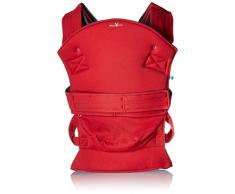 Wallaboo Porte bébé Ease, Multifonctionnel avec 2 positions, Tissu Respirant, Un Confort Optimal du Bébé et du Porteur, Le porte-bébé pratique et facile à installer, Couleur: Rouge