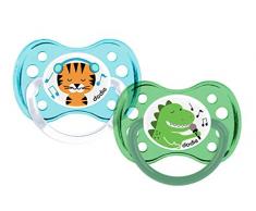 Dodie - Sucette Anatomique +6 Mois Tigre / Dinosaure - Lot de 2