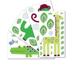 Lambs & Ivy Jungle Story Stickers muraux repositionnables pour enfants