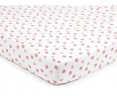 Breathablebaby - Drap housse 60x120 - Modèle jardin fleuri - LOT DE 2