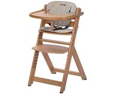 Safety 1st Chaise Haute pour bébé en Bois et Evolutive Timba avec coussin Happy Day
