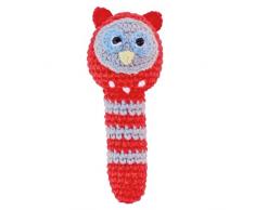 Sindibaba à la main au crochet Chouette Hochet avec long corps fin – Parent