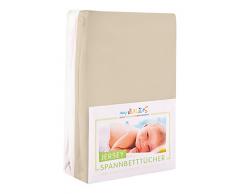 Julius Zöllner Drap-Housse En Jersey Lot de 2 pour le bébé lit taille Dimensions : 60 x 120 + 70 x 140,
