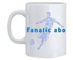 Feel Good Art Mug en céramique football Player Design Typographie moderne (Tons bleus)