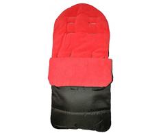 Chancelière universelle rembourrée pour poussette Rouge feu