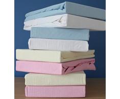 Dudu N Girlie Lot de 2 draps-housses pour lit de bébé 100% coton Rose/bleu 70 x 140 cm