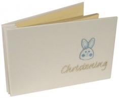 Pink Pineapple Album photo Christening (baptême) 6 x 4 avec broderie Lapin bleu