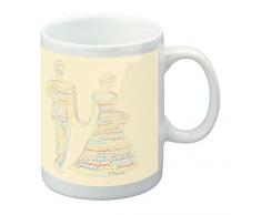 Feel Good Art WEDDING-MUG-01IT Tasse en céramique avec Motif typographique Moderne 9.2 x 8 x 8 cm Multicolore