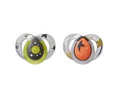Tommee Tippee Sucette Night, Tétine Réversible, 6-18 mois, Phosphorescent, Lot de 2