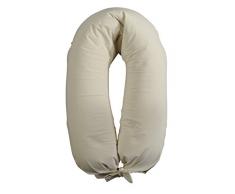 merrymama- Housse de rechange pour coussin allaitement et grossesse cm 190, écrus Bio GOTS