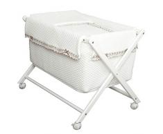 babyline Sweet – Mini berceau de ciseaux de bois, Unisexe, Blanc