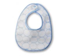 SwaddleDesigns Bavoir 100% Éponge de Coton Biologique, Mod Circles avec Bordure Satinée, Bleu Pastel