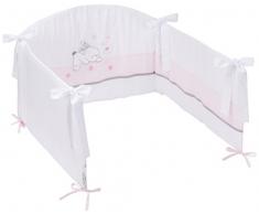 Easy Baby 820–38 Tour de lit avec broderie de qualité motif Rabbit, Env. 210 cm de long, rose
