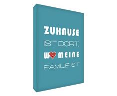 Little Helper HMEFAM128-07G Feel Good Art Toile pour décoration murale Bleu pétrole 30 x 20 cm