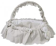 Italbaby en peluche ronde Beauté Panier, gris clair/naturel